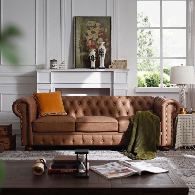 Alcott Hill® Vegan Leather Sofa Wayfair